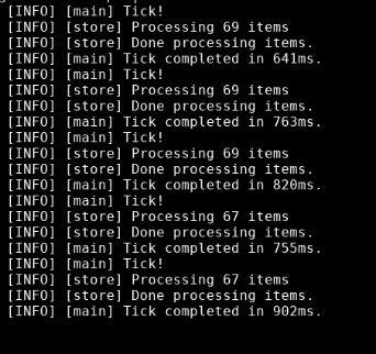 gdscrape logs showing tick and processing times